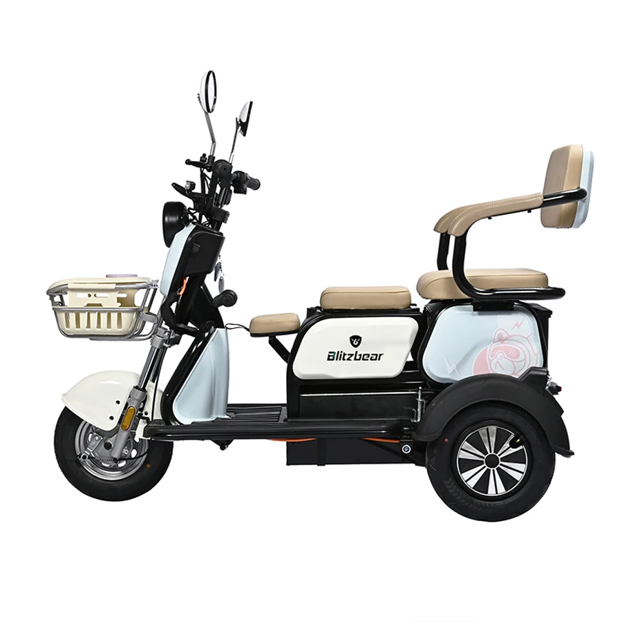 2024 Popular Adult Electric Tricycle 48v/60v 600w Can Be Customized for Export Cheap Elderly Electric Tricycle
