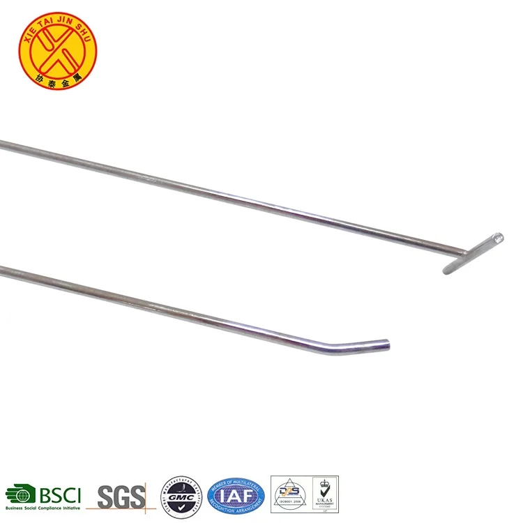 Special Design Stainless Steel Metal Double Line Slatwall Chrome Plating Hooks