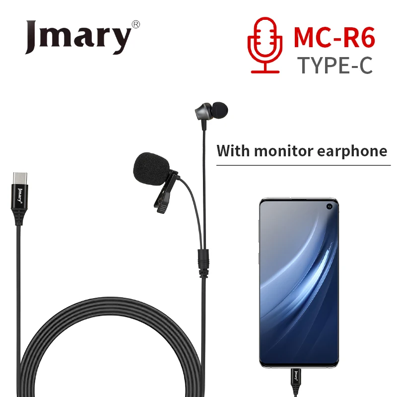Free sample Jmary  3meter noise reduction lavalier Microphone mini microphone Recording Condenser Mic Microphone