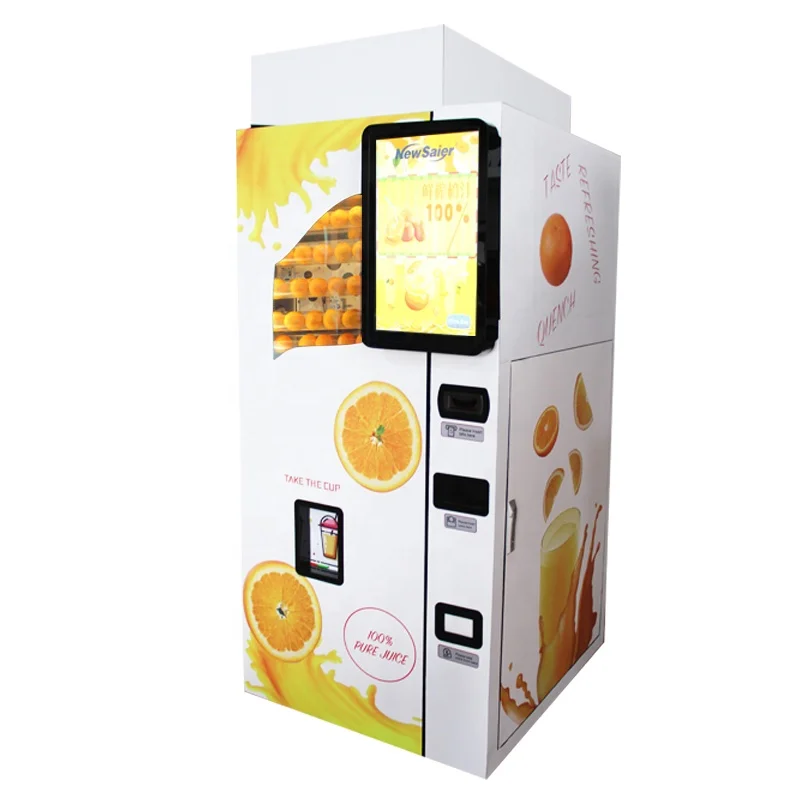 Fully Automatic Natural Fruit Juice Dispenser Fresh Lemon Orange Juice Vending Machine