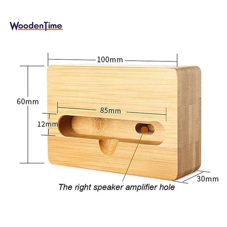 Bamboo Wooden Mobile Cell Phone Stand Desktop Tablet Holder For Phone Ipad