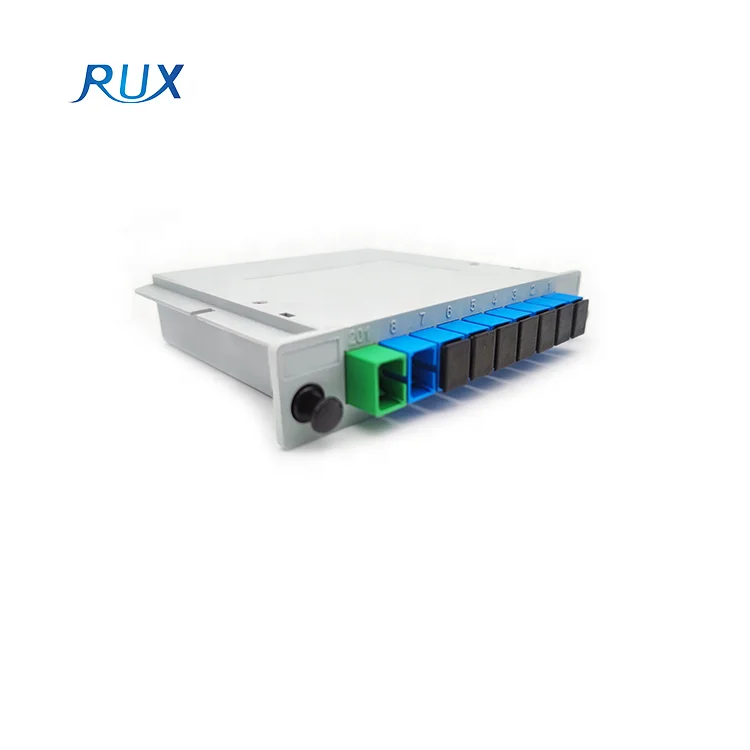 Single Mode Fiber Optic Splitter 1x8 Cassette Type Sc Upc PLC Splitter With Insert Type