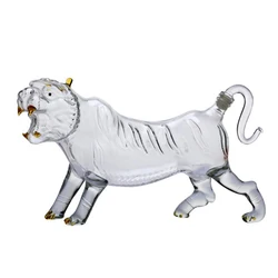 Custom Design Zodiac tiger Shape Glass Bottle Made For Brandy, Bourbon, Whiskey, Rum, Tequila