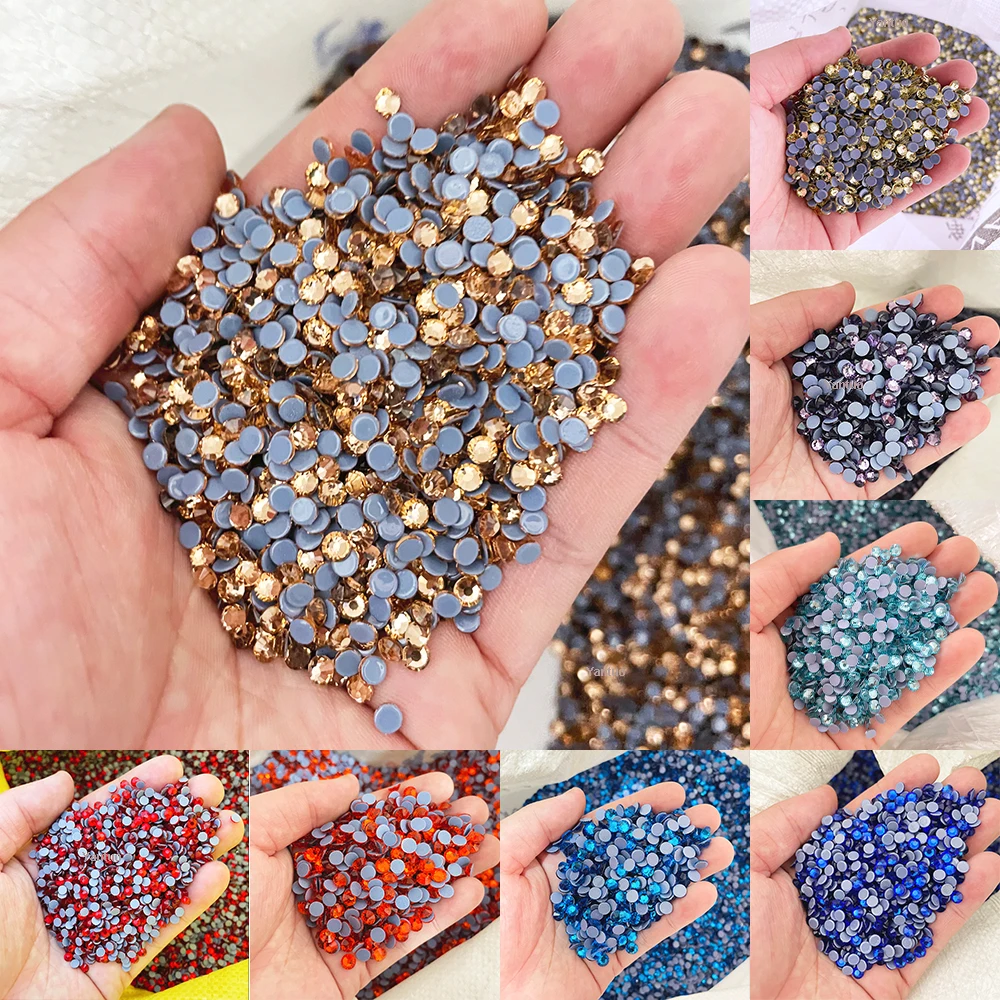 Yantuo Cristal Diamond Wholesale for Clothes Accessories Factory High Quality Crystal Rhinestones Hotfix Flat Back Glass 2 Bag
