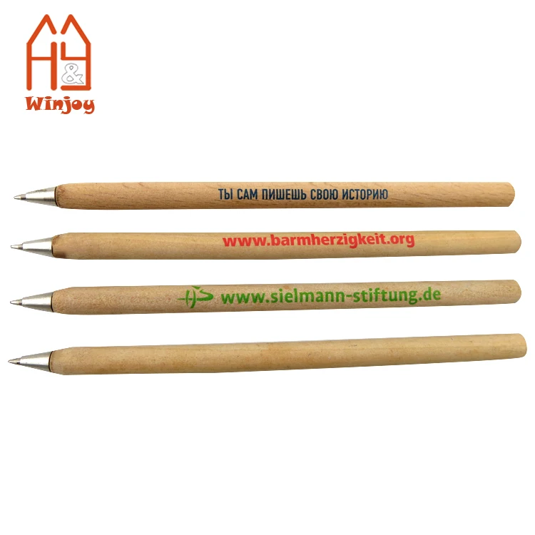 Custom natural wooden ballpoint pen, wood ink pen, promotional gift pen for school and office.