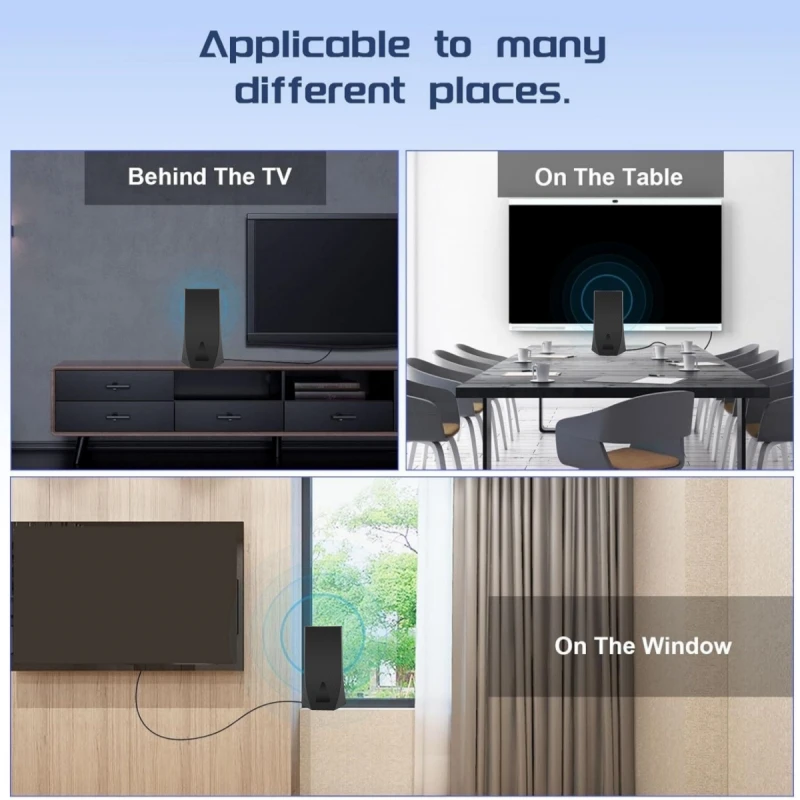 2024  New Private Model HDTV Antenna DVB-T2 Digital TV Antenna Amplifier VHF SMA 5m Aluminium Indoor Outdoor Use