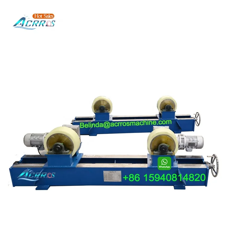 Tank Vessel Tube Welding Rotator 10Tonne Screw adjust center distance welding turning rolls