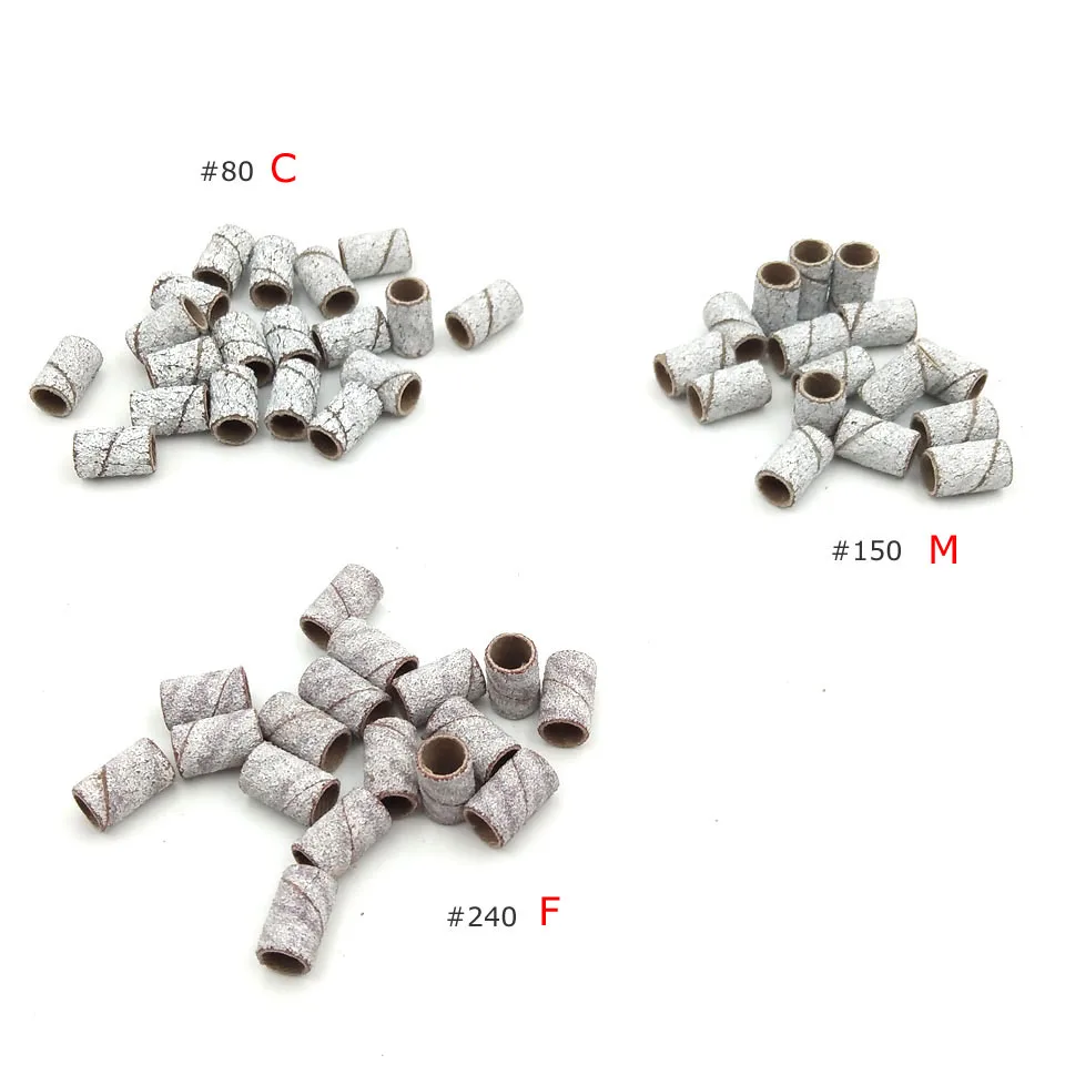 100 шт./компл. шлифовальные ленты для дизайна ногтей с оправкой, инструмент для маникюра и педикюра, дрель для ногтей, аксессуары, инструменты для удаления геля