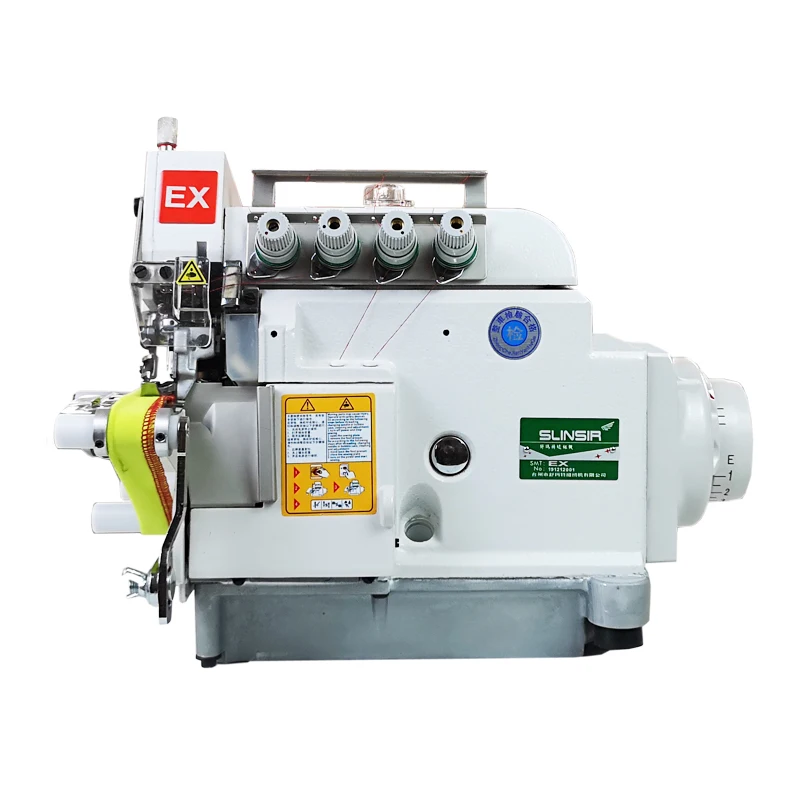 
EX Direct drive 4-thread top with bottom feed overlock sewing machine 