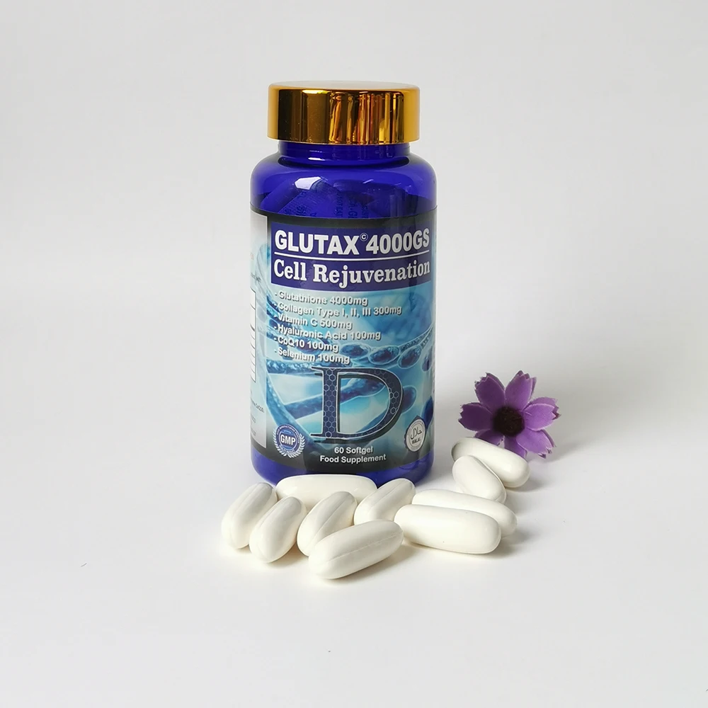 OEM ODM Effective 4000GS Glutax Cell Rejuvenation Glutathione Softgel 60 Capsules