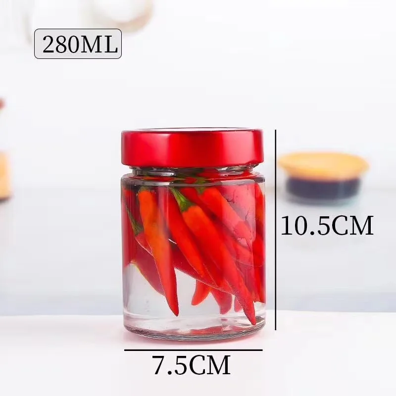 big bulk100ml 200ml high top pickle jar straight sided deep lid storage  jar for honey