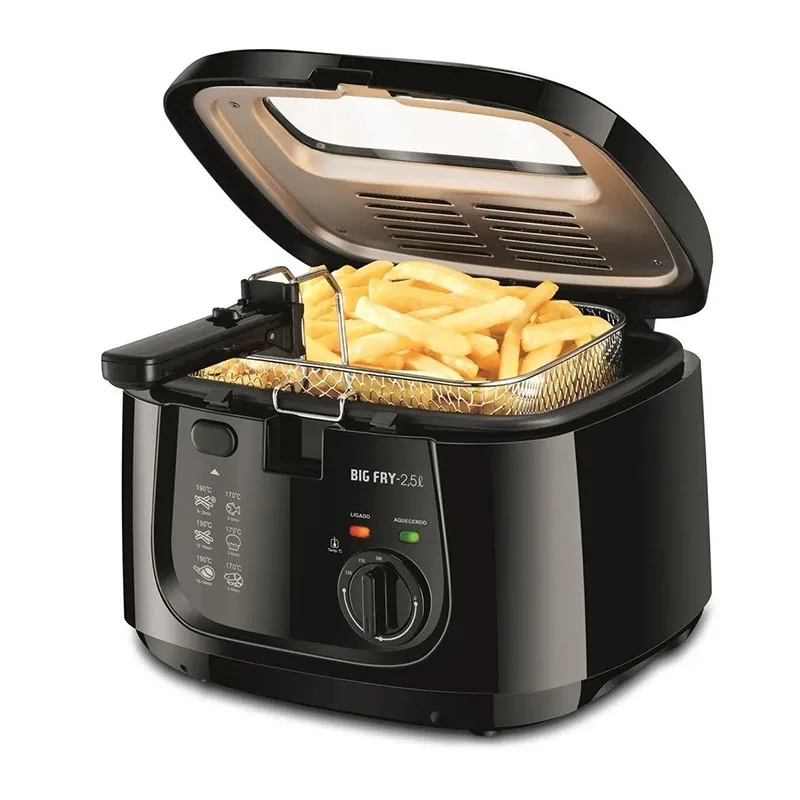 OUGUANXUAN Factory Fritadeira eletrica steel air fry pan oven 2.5L air fryer Fritadeira airfryer