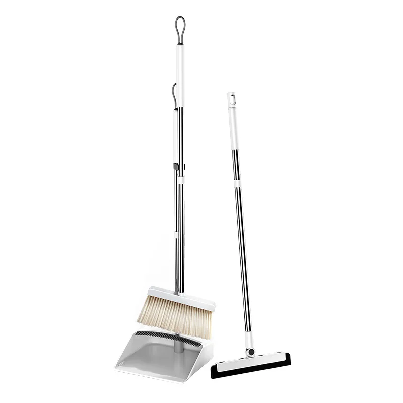 High Quality Custom Combination Rotary Soft Wool Broom Household Folding Magic Broom And Dustpan Set For Home