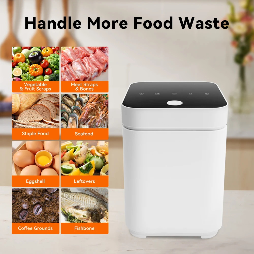 2024 Fertilizing Machines Odor Free Household Kitchen Garbage Customized 3L Kitchen Food Waste Disposer FC04 Black Electric