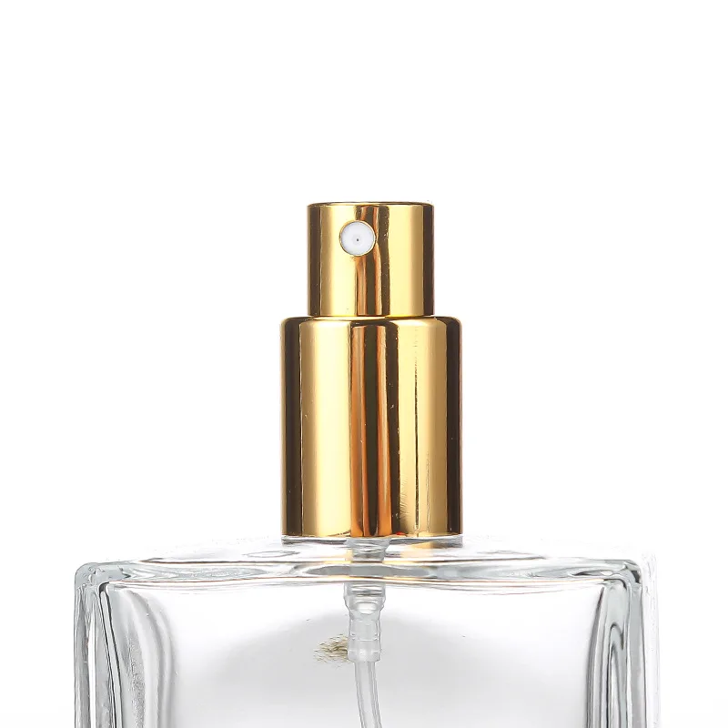 Flat square perfume bottle Square bottle Empty split spray screw glass bottle