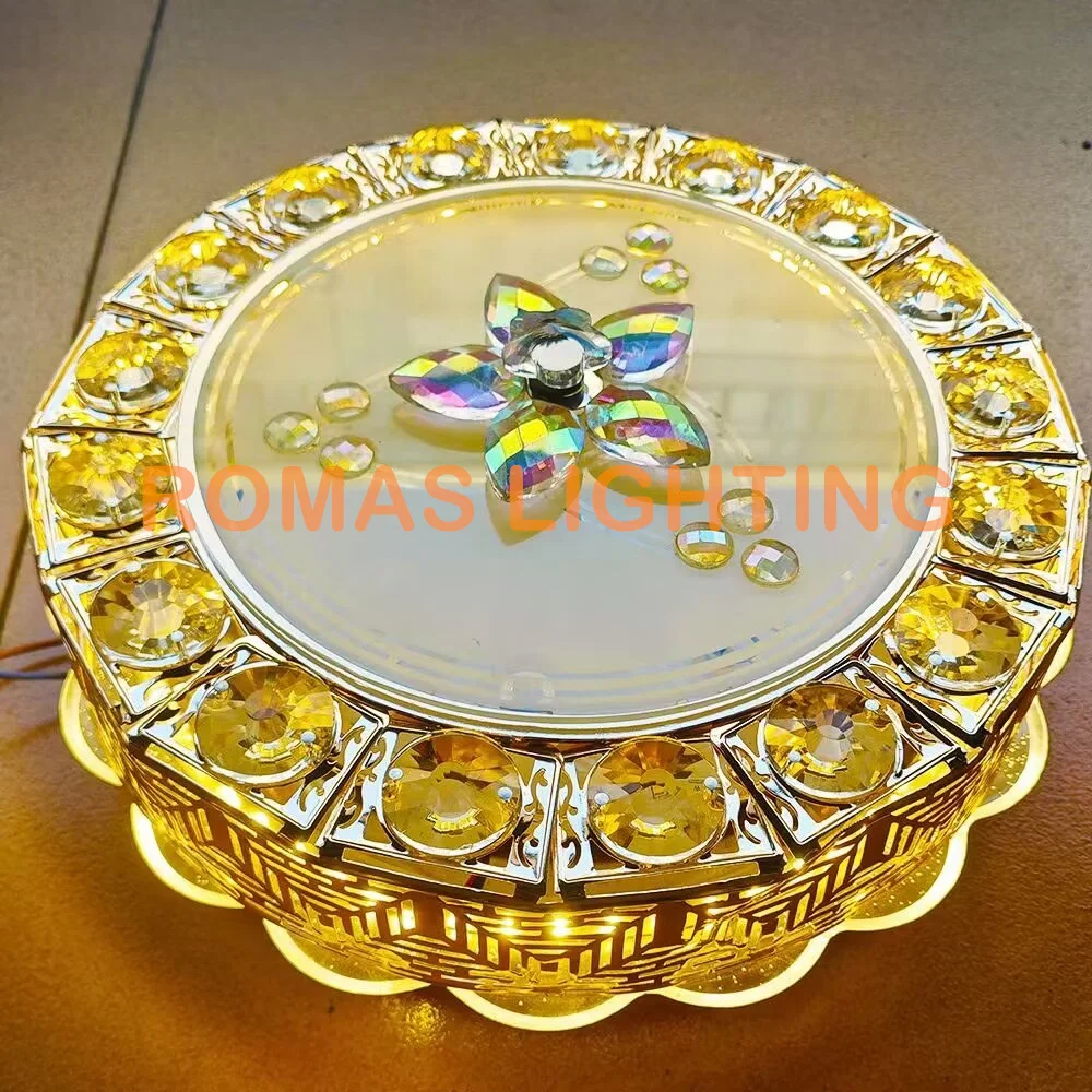 300 400 500mm crystal ceiling lamp cheap price iron glass crystal indoor living room bedroom hotel led ceiling light