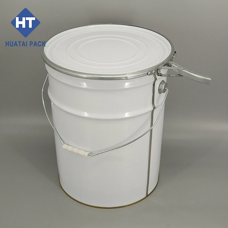 25 liter Lubricating bucket with lid 6.5 gallon metal bucket with lock ring galvanized bucket with lid