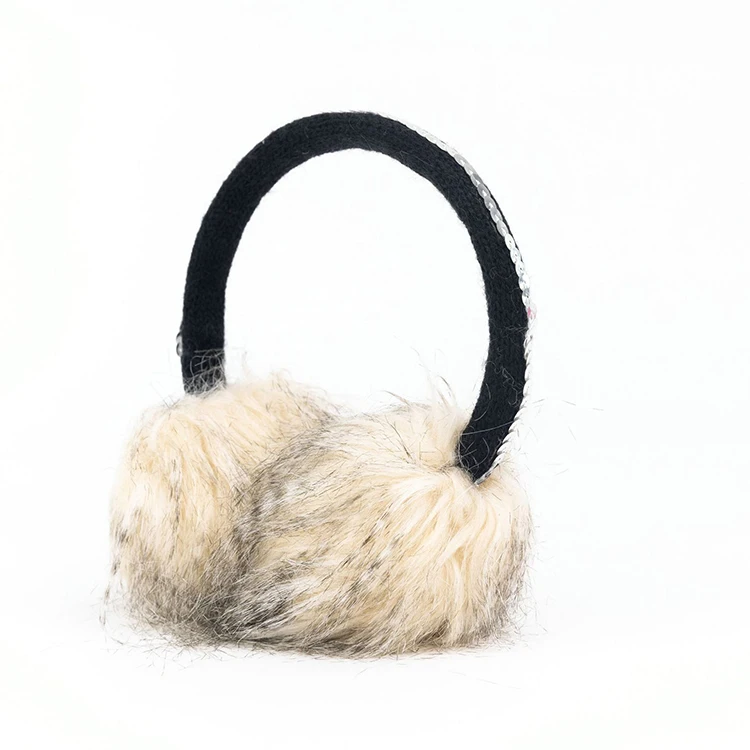Custom Women Fashion Hot Sales Long Faux Fur Warm Fluffy Earmuff Winter