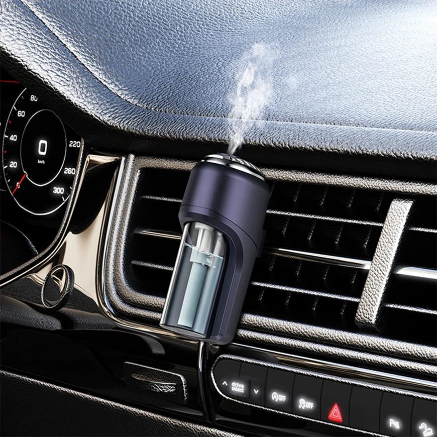 SCENTA Refillable Luxury Perfume Spray Air Freshener Custom Logo Auto Small Electric Liquid Car Air Freshener Vent Clip