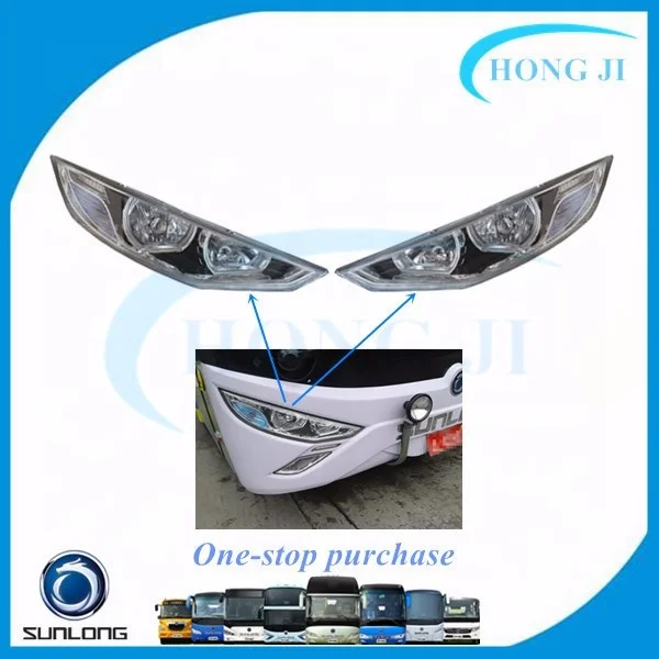 
Wholesale market Sunlong bus head lights replacement OEM H-QZ602x302L RH LED head lamp 