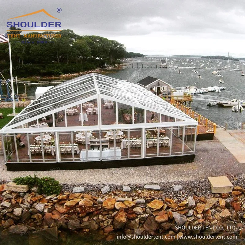 Outdoor Tent For Wedding And Celebrations Glass Wall Clear Wedding Party Tents For 200 People