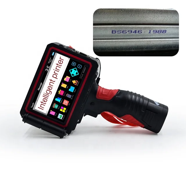 Manufacture Price 5 inch touch screen Lot Number Expiry Date Portable Label hand 50mm machine handheld inkjet printer