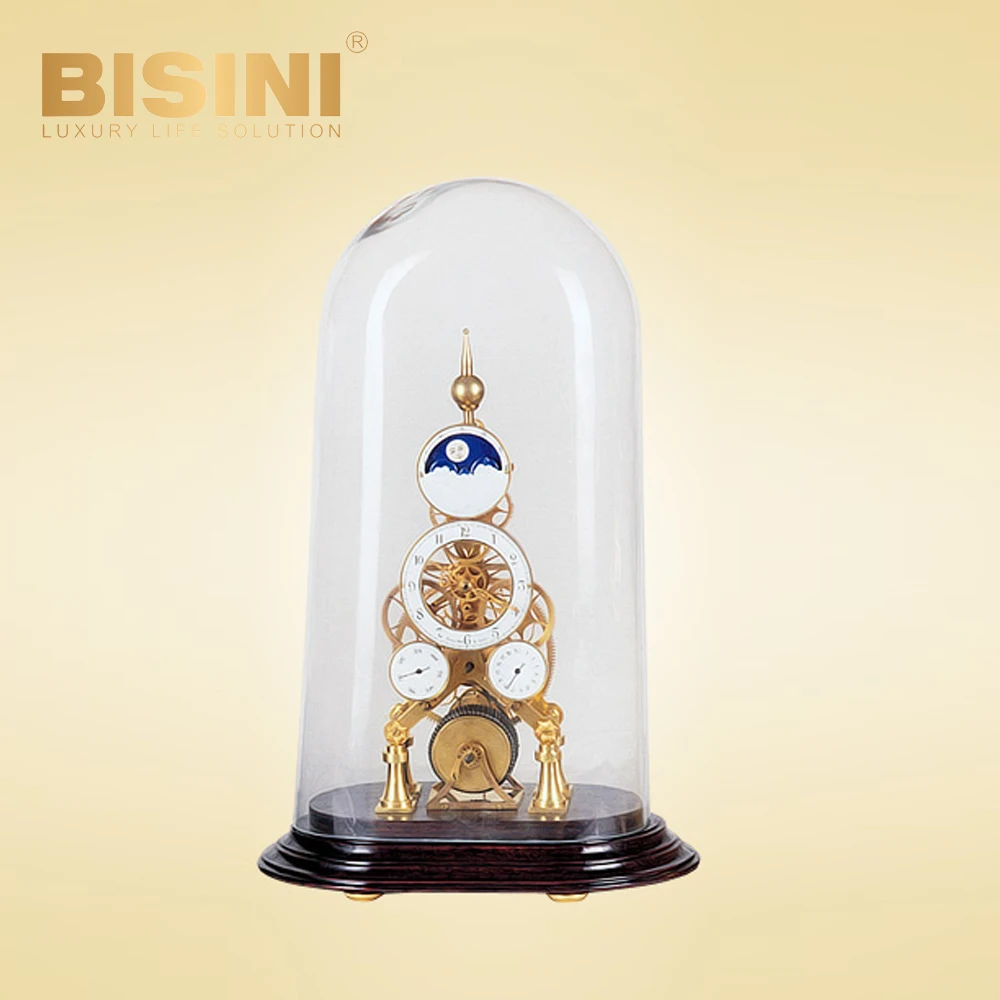 Small and Exquisite butterfly Frame Table Clock Creative Mechanical Pure Copper Gear Desk Clock