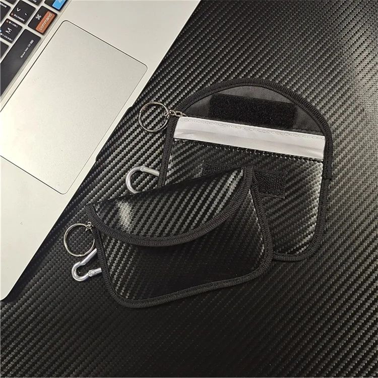 New Carbon Fiber Faraday Bag Anti Radiation Gps Rfid Signal Blocking Car Key Blocker Protection Pouch