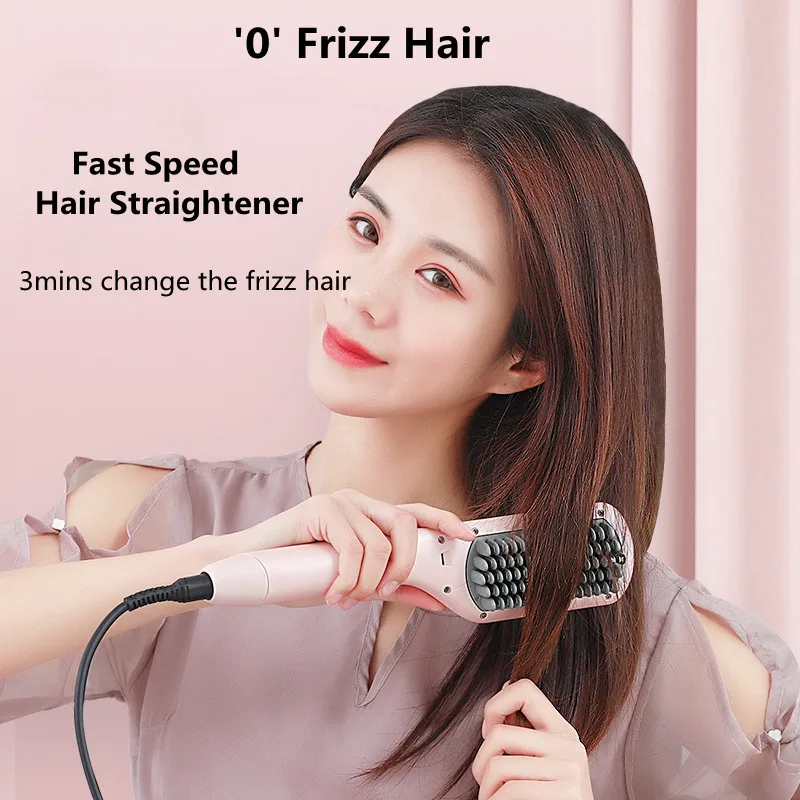 NEW 7,000,000 Negative Ion Fast PTC Heater Anti-scalding Ceramic Coated 3D Tooth Hair Straightener Comb Hair Brush Hot Air Comb