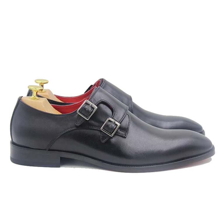 Popular Classic Italian design Leather men shoes Office Business Wedding dress shoes Lace up Buckle strap Oxford shoes for Men