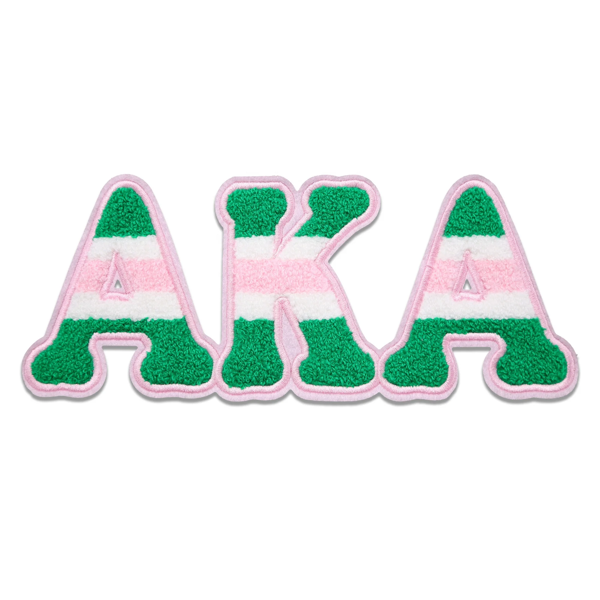 Custom Omega Psi Phi Fraternity & Sorority Patches Iron On Greek Chenille Letter Patches For Clothing