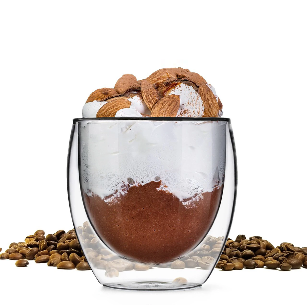 
8.5 oz Glass Coffee or Tea Mugs Drinking Glasses 