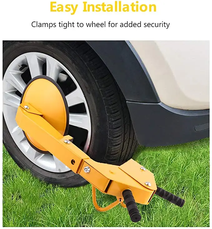 Heavy Duty Parking Car Tire Claw ATV RV Boot Wheel Clamp Boat Truck Caravan Trailer Lock