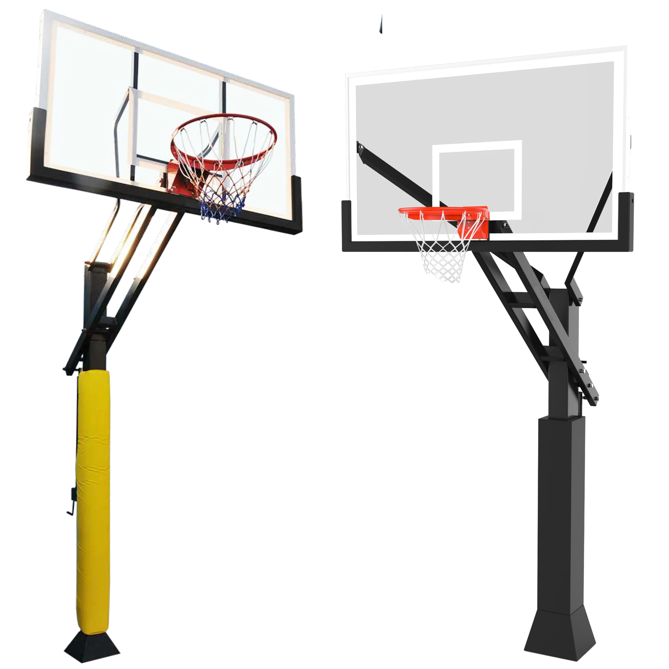 Factory molten basketball equipment inground steel basketball hoop for training
