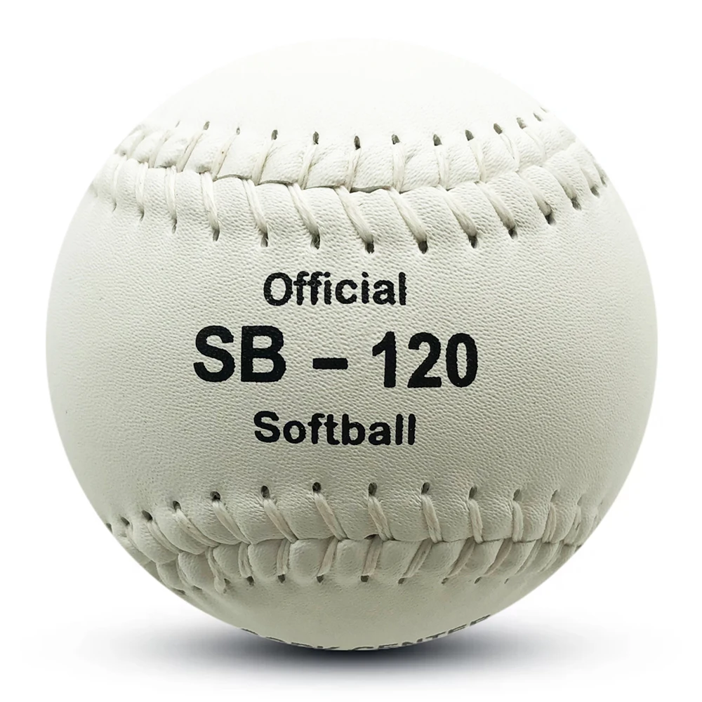 white composite Split leather Tamanaco SB-120 with cork core softball pelota de softball