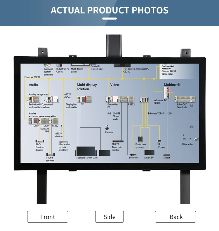 55 inch HDMI Monitor Capacitive Touch Screen Monitor Industrial CapacitiveTFT LCD screen HD-MI VGA Display Touch Screen Monitor
