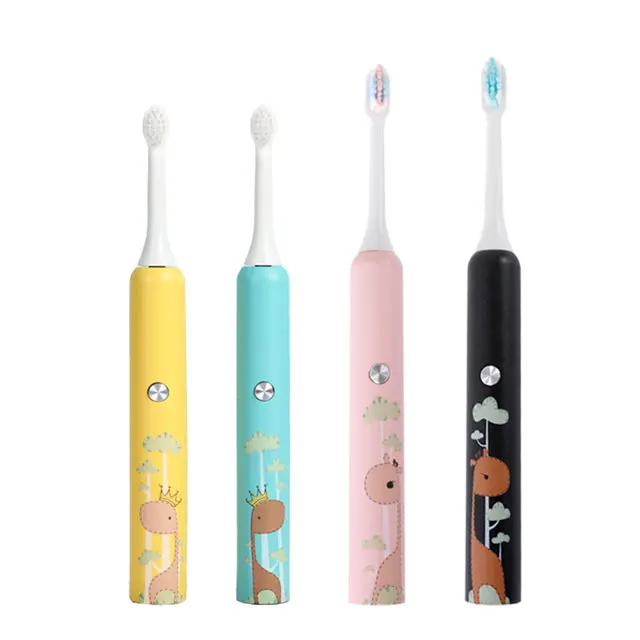
AIWO Factory direc sale customized kids bathroom accessory set Sonic Automatic Electric Toothbrush Set For Kids 