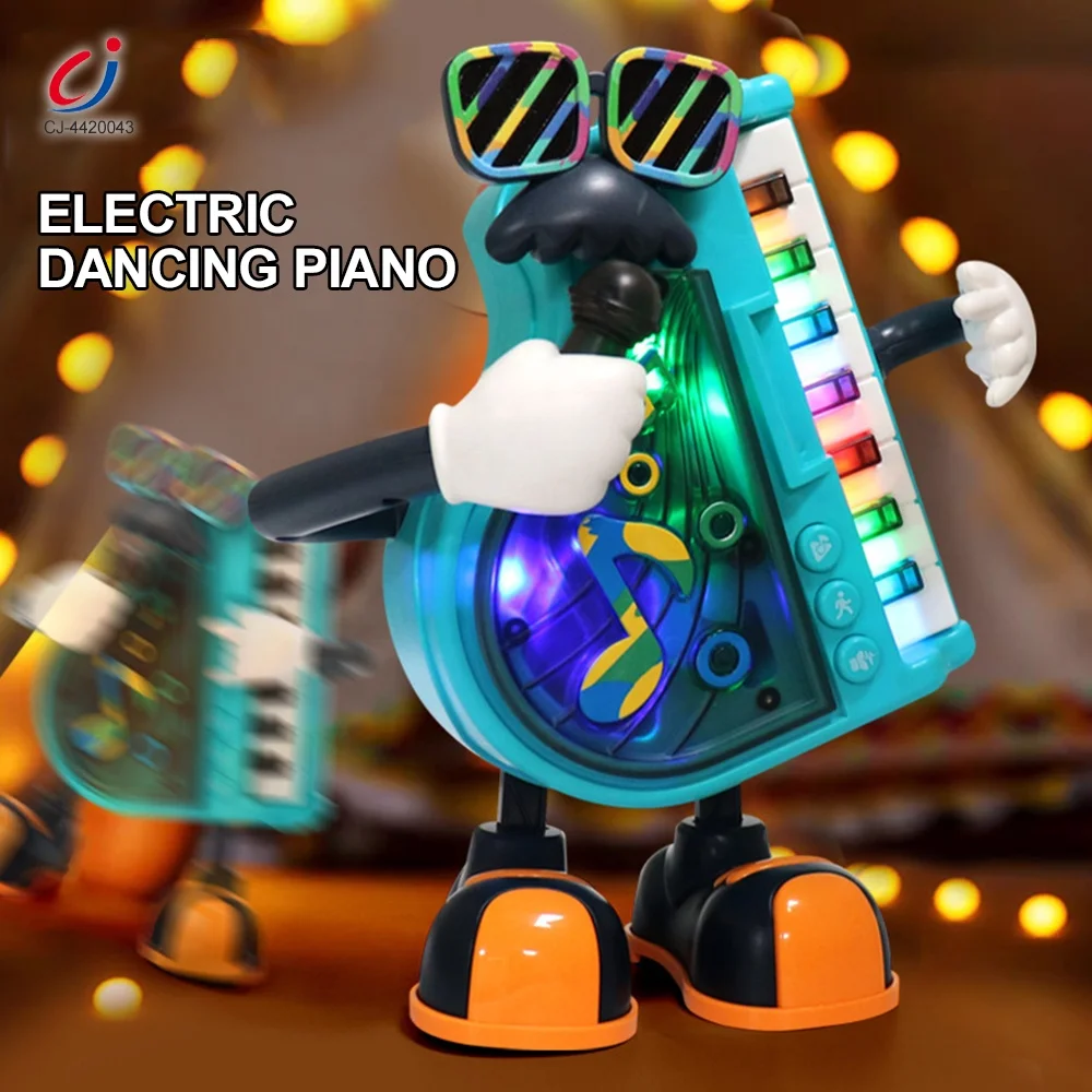Chengji multi-function electric organ piano keyboard cartoon dancing music box montessori instrument toys