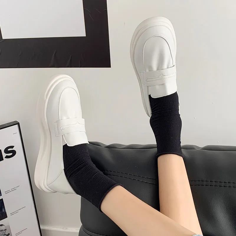 women white slip on mary jane genuine leather sneakers