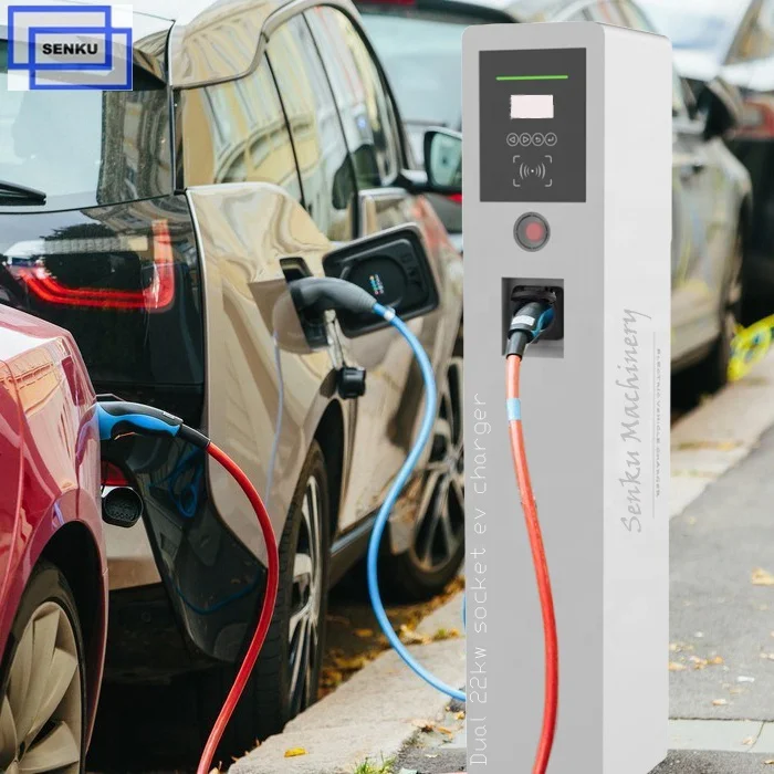 
2 * 22KW Type 2 Socket Commercial Mode3 Evse Charging Station with Ocpp 1.6 