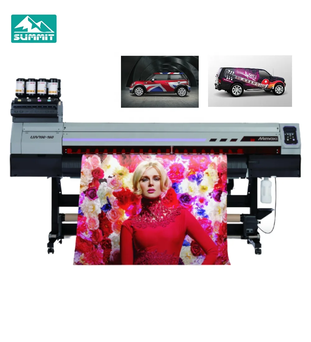 1 6 m Mimaki Ujv100-160 струйный УФ-светодиодный принтер для баннеров мягкий знак с подсветкой