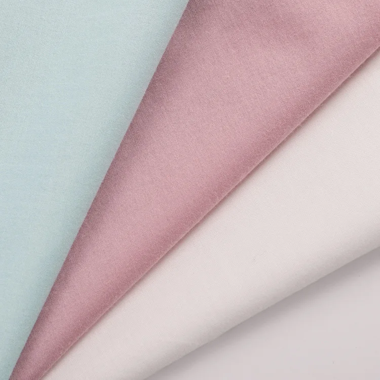 Factory Supply 100% Cotton Plain Fabric Custom Dyeing Solid Color for Workwear Uniform Jacket Coats Pants Hats soft interlining