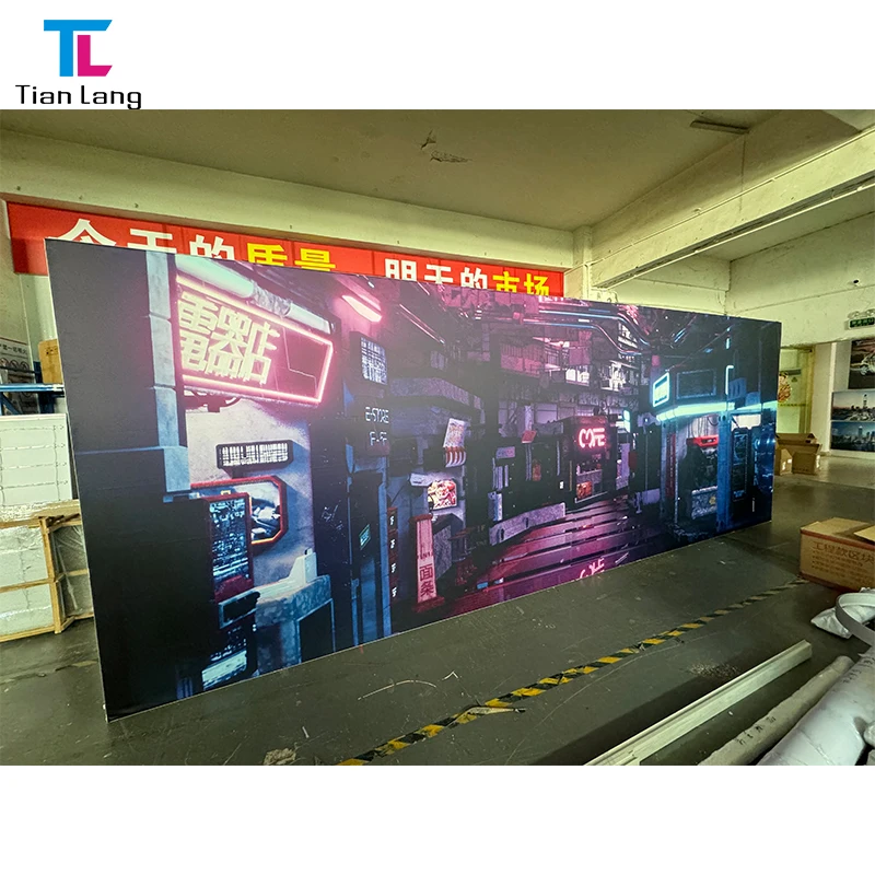 20x8ft Aluminum Profile Double Sides Polyester SEG Silicon Frameless Free Standing Backlit Fabric LED Lightbox