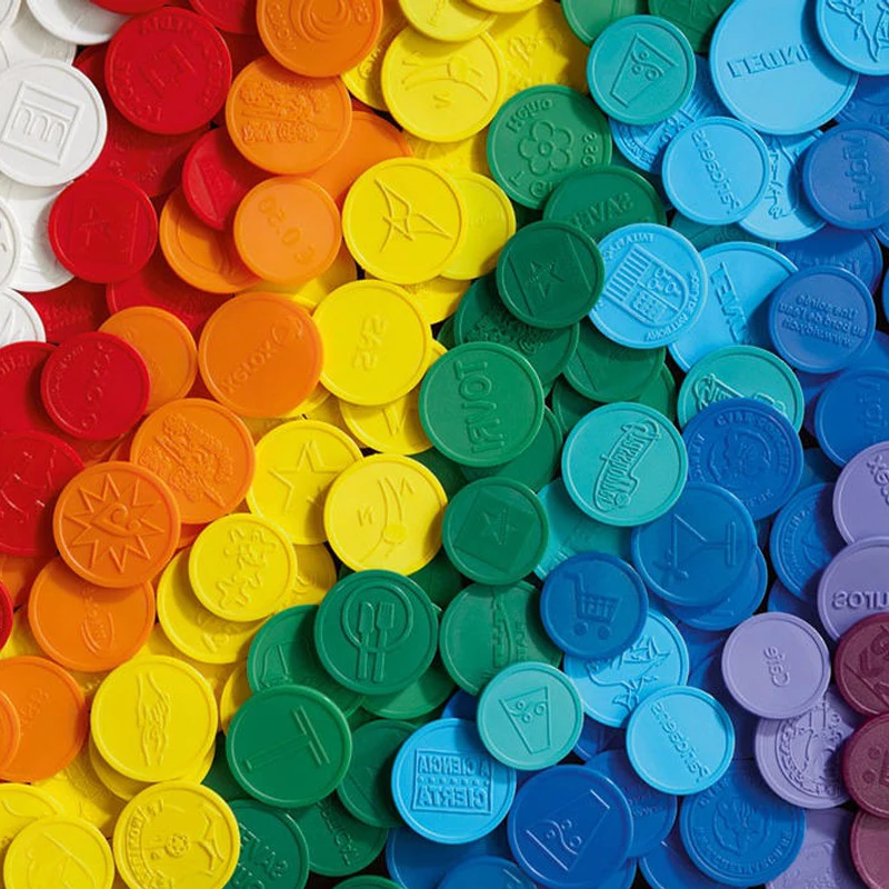 Trolley Plastic Coin UK Supermarket Shopping Acrylic Plastic Trolley Coin