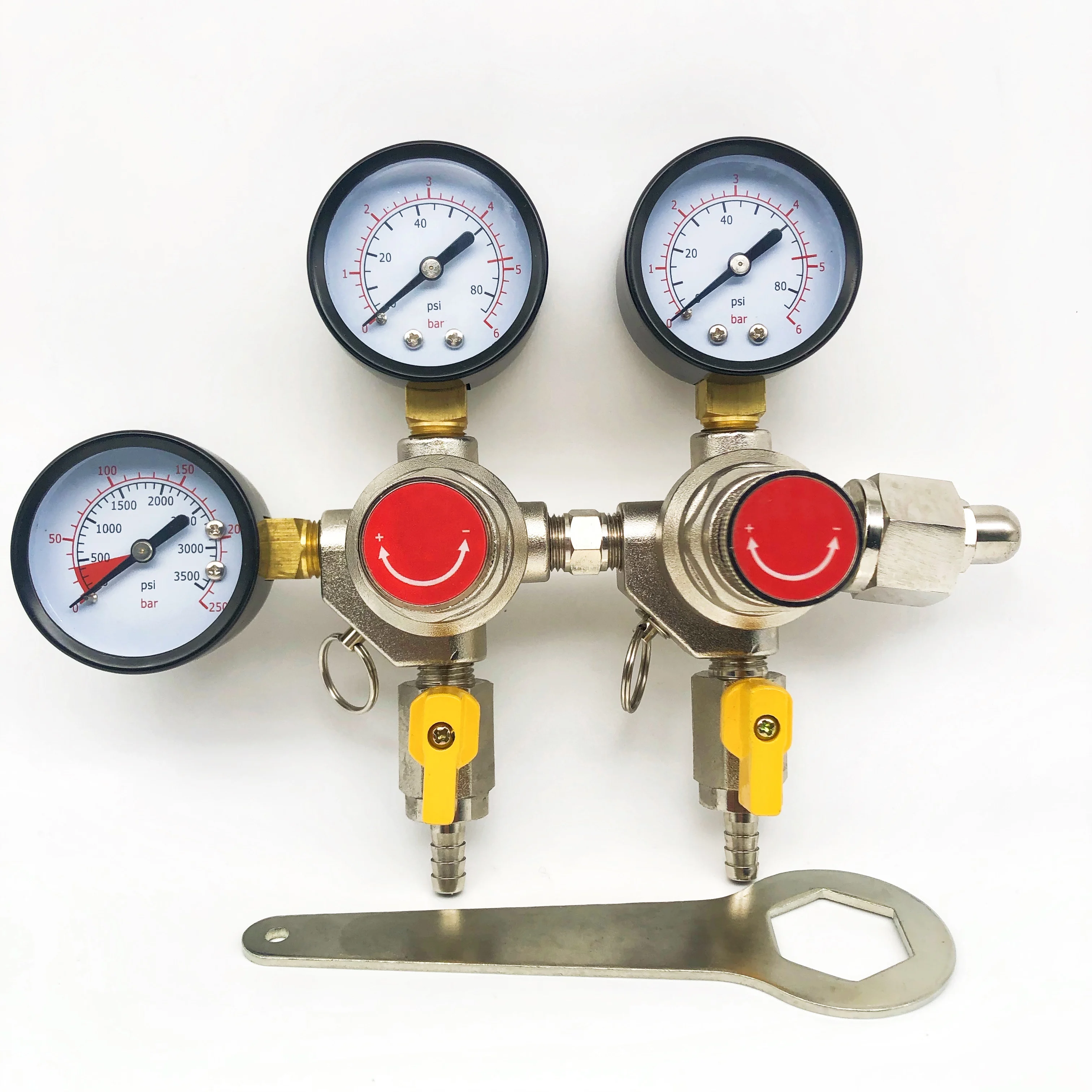 Beer High Pressure Regulators Dispensing Equipment Draft Brewery CO2 Regulator Co2 Reducing Valve With Plastic