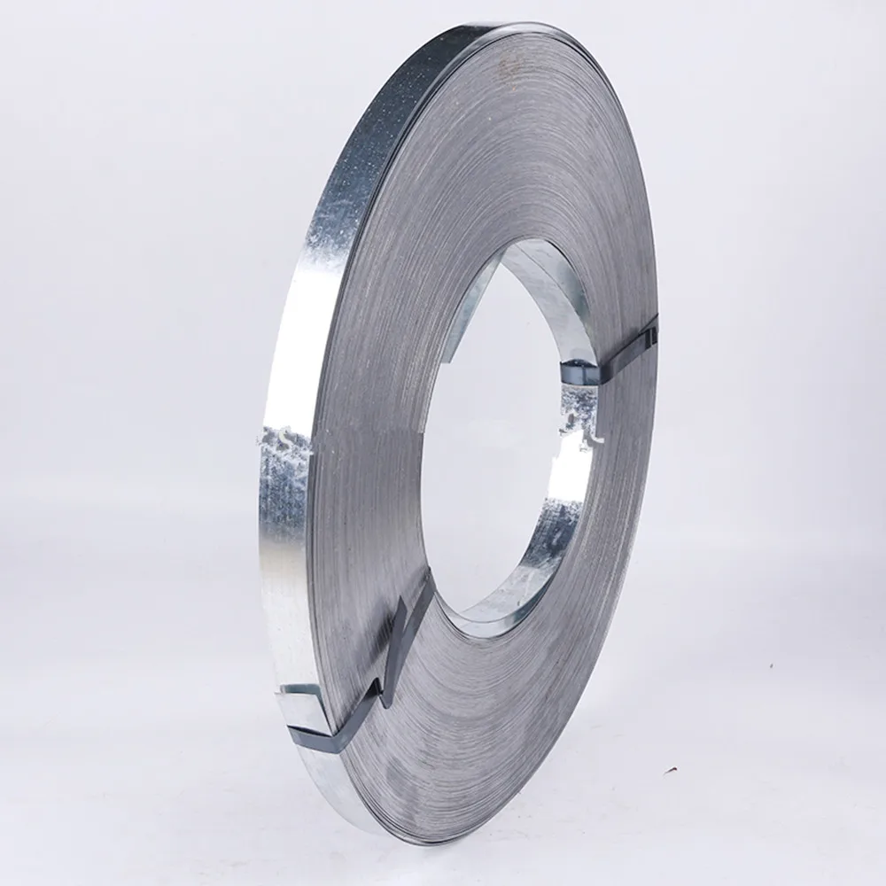 Supply 0.5mm Galvanized Strip Blue Steel Strapping For Packing Perforated Steel Strapping Adjustable Steel Strap