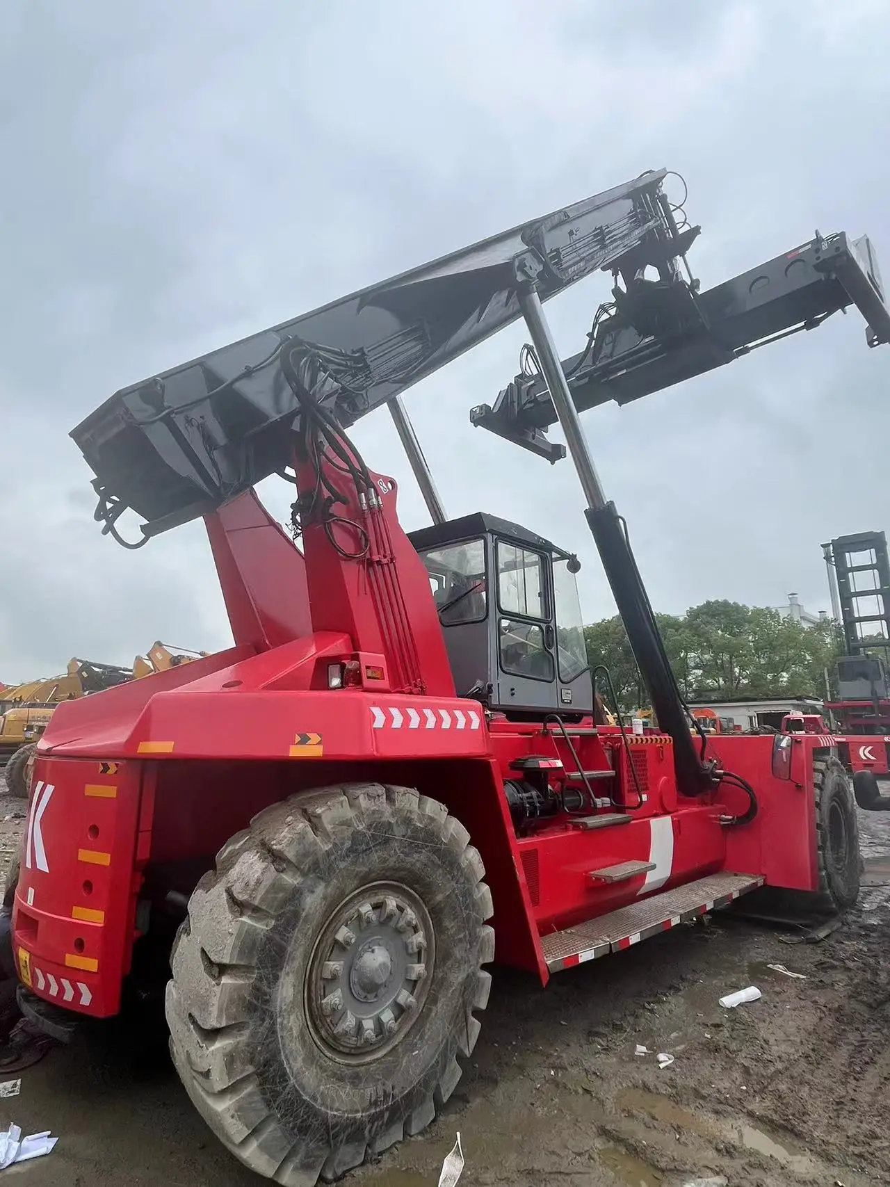 cheap original Used Container Kalmar Reach Stacker DRF450 Container Reach Stacker 45Ton Container Stacker for sale