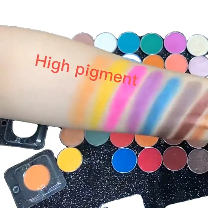 Eyeshadow palette vendor stamp high quality matte diamond glitter pigment no logo eyeshadow