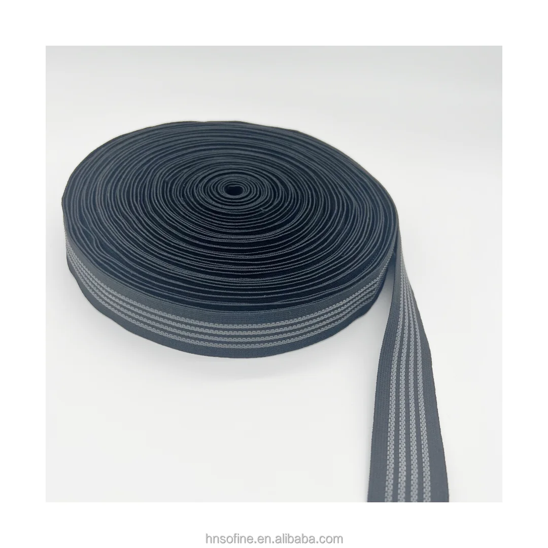Wholesale Custom Environmental protection Renewable Polyester Non-slip Elastic Rubber Latex High Elastic Waist