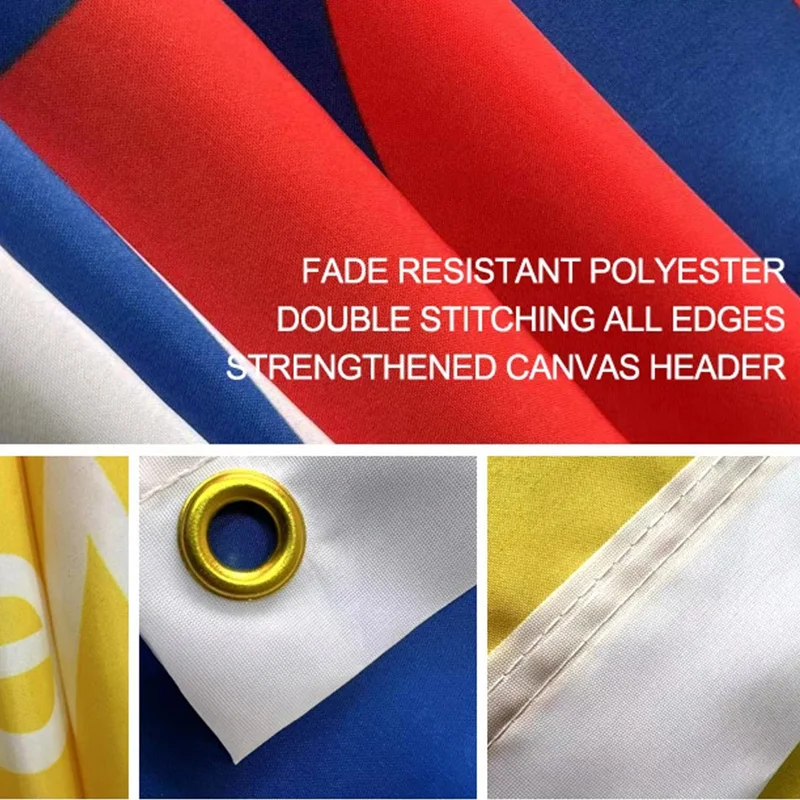 Custom 3*5ft Senegal Silk Automotive Flags Indoor Pride Agriculture Education Travel Agency Featuring Metal Pole Insurance